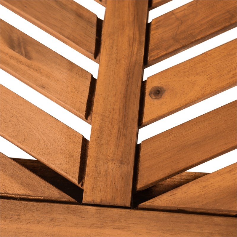 Outdoor Wood Patio Chairs - Set of 2 - Brown