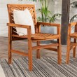 Outdoor Wood Patio Chairs - Set of 2 - Brown