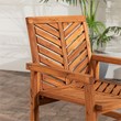 Outdoor Wood Patio Chairs - Set of 2 - Brown