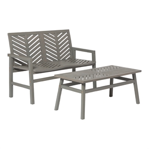 2-piece chevron patio conversation set - gray wash