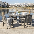 5-Piece Extendable Outdoor Patio Dining Set - Brown