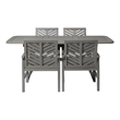 5-Piece Extendable Outdoor Patio Dining Set - Brown