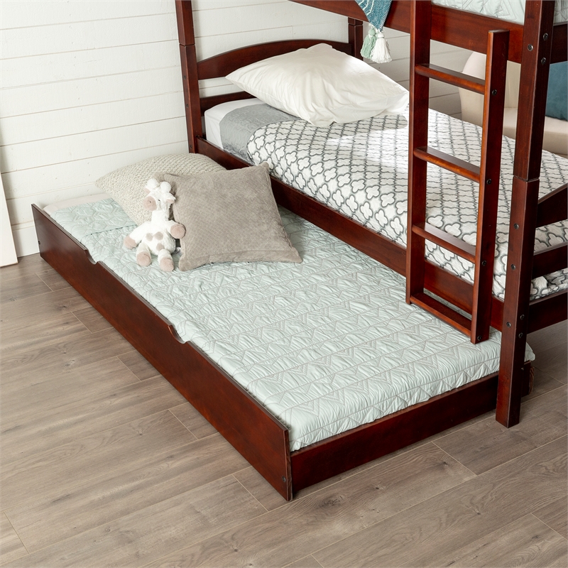 Walker Edison Solid Wood Twin Size, Twin Size Bed Frame With Trundle