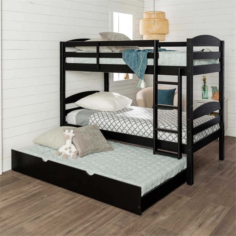 Walker Edison Solid Wood Twin Over, Solid Wood Twin Bunk Beds