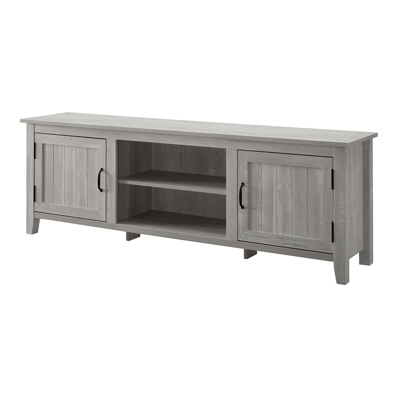 Walker Edison Simple Modern Wood TV Stand for TVs up to 78