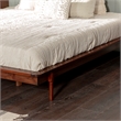 King Mid Century Modern Solid Wood Platform Bed - Walnut