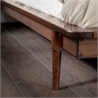 King Mid Century Modern Solid Wood Platform Bed - Walnut
