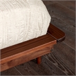 King Mid Century Modern Solid Wood Platform Bed - Walnut