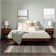 King Mid Century Modern Solid Wood Platform Bed - Walnut