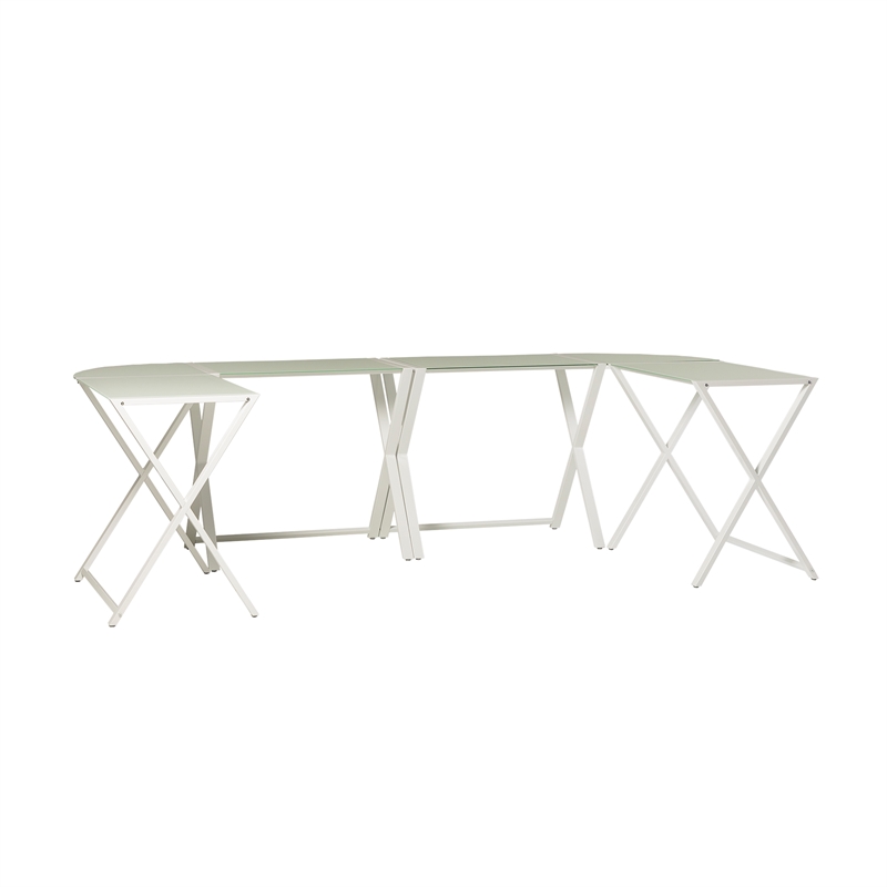 Walker Edison Contemporary X-Leg Command Center Computer and Gaming Desk - White