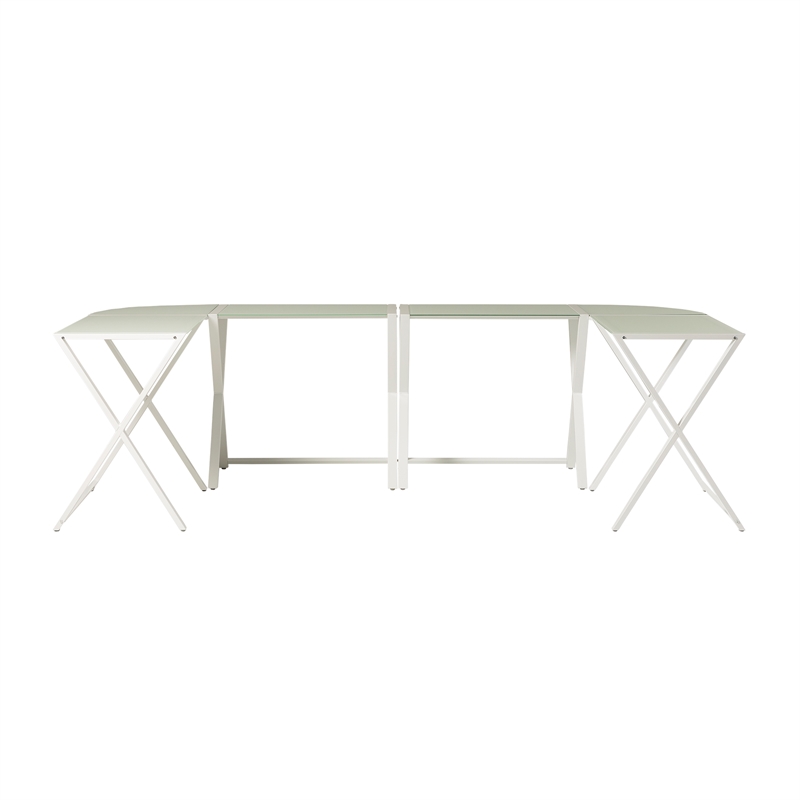 Walker Edison Contemporary X-Leg Command Center Computer and Gaming Desk - White