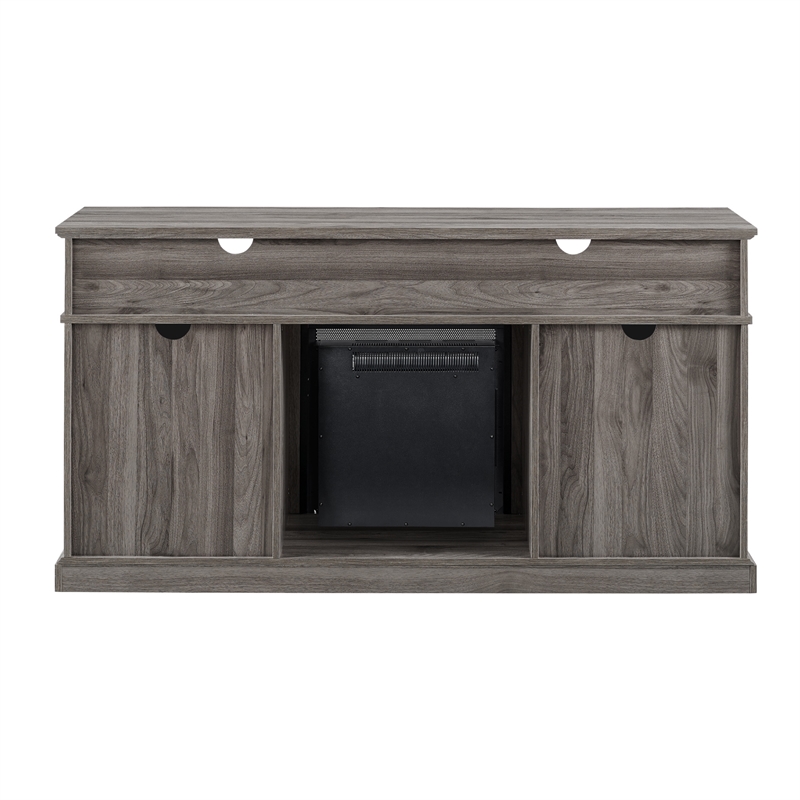 Walker Edison Dayton Engineered Wood TV Stand for TVs up to 65" Slate