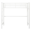 Walker Edison Sunrise Powder-Coated Metal Twin Loft Bunk Bed in White
