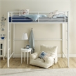 Walker Edison Sunrise Powder-Coated Metal Twin Loft Bunk Bed in White