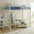 Walker Edison Sunrise Powder-Coated Metal Twin Loft Bunk Bed in White