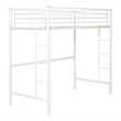 Walker Edison Sunrise Powder-Coated Metal Twin Loft Bunk Bed in White