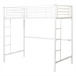 Walker Edison Sunrise Powder-Coated Metal Twin Loft Bunk Bed in White