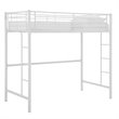 Walker Edison Sunrise Powder-Coated Metal Twin Loft Bunk Bed in White