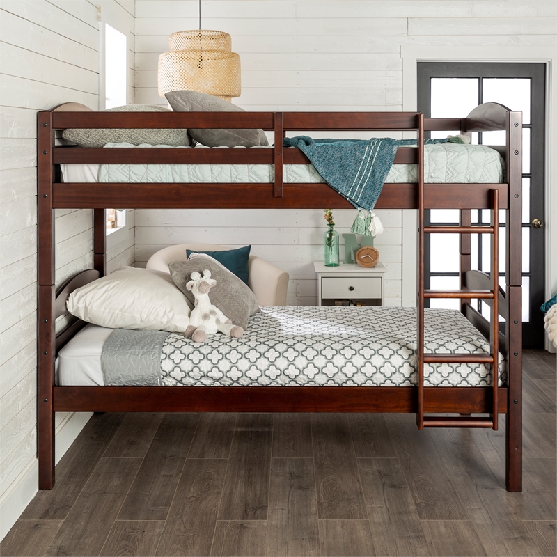 Walker Edison Twin over Twin Wood Bunk Bed in Espresso Cymax Business