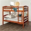 Walker Edison Twin over Twin Wood Bunk Bed in Cherry
