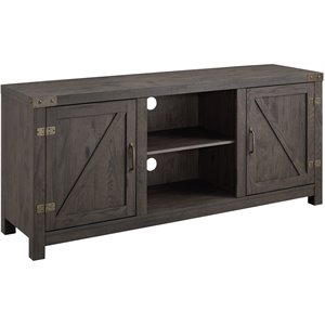 modern farmhouse double barn door tv stand for tvs up to 65