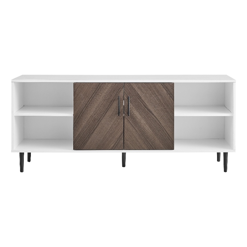 Faux-Bookmatch 2-Door TV Stand for TVs up to 65