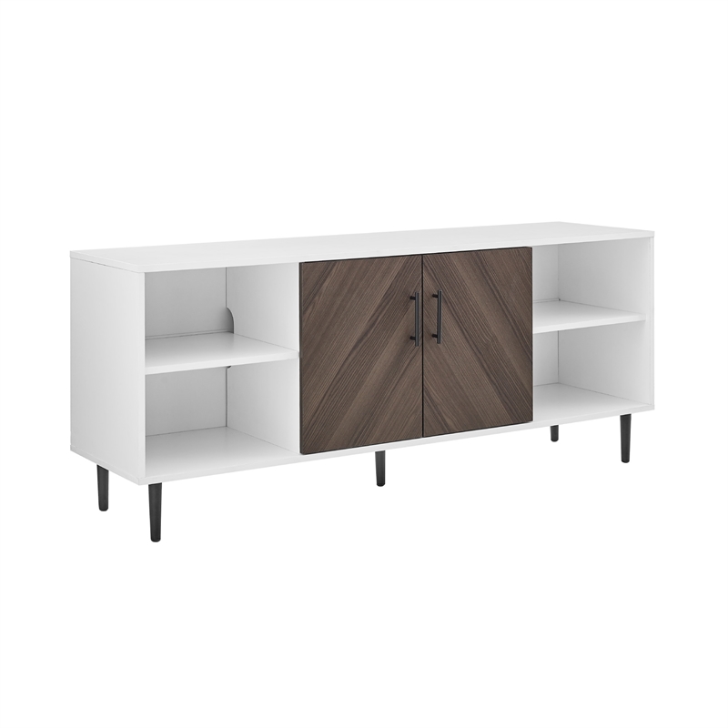 Faux-Bookmatch 2-Door TV Stand for TVs up to 65