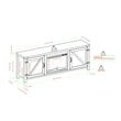 Farmhouse Barn Door Fireplace TV Stand for TVs up to 80