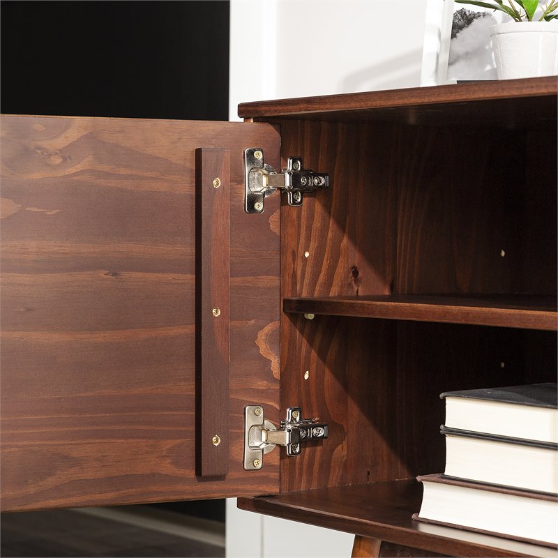 Walker Edison Adair Modern Solid Pine Wood TV Stand for TVs up to 70