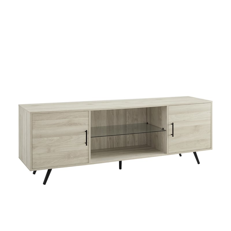Walker Edison Nora Warp-Resistant MDF Wood TV Stand for TVs up to 80
