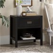 Lydia 1-Drawer Classic Solid Wood Bedroom Nightstand in Black