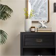 Lydia 1-Drawer Classic Solid Wood Bedroom Nightstand in Black