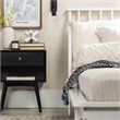 Mid Century Modern 1-Drawer Bedroom Nightstand in Black