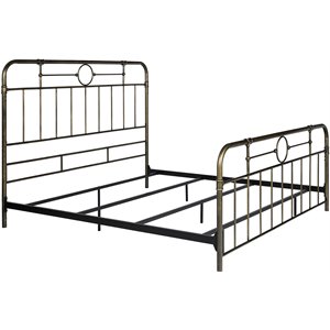 Antiqua Metal Pipe King Size Bed in Bronze