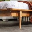 Walker Edison Spindle Mid-Century Solid Pine Wood Twin-Sized Bed Frame - Caramel