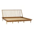 Walker Edison Spindle Modern Solid Pine Wood Platform Bed Frame in Caramel
