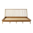 Walker Edison Spindle Modern Solid Pine Wood Platform Bed Frame in Caramel
