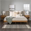 Walker Edison Spindle Modern Solid Pine Wood Platform Bed Frame in Caramel