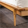 Walker Edison Spindle Modern Solid Pine Wood Platform Bed Frame in Caramel