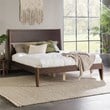 Malyn Queen Solid Wood Modern Platform Bed in Walnut