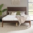 Malyn Queen Solid Wood Modern Platform Bed in Walnut