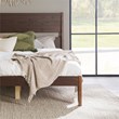 Malyn Queen Solid Wood Modern Platform Bed in Walnut