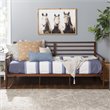 Mid Century Modern Solid Wood Spindle Daybed in Walnut