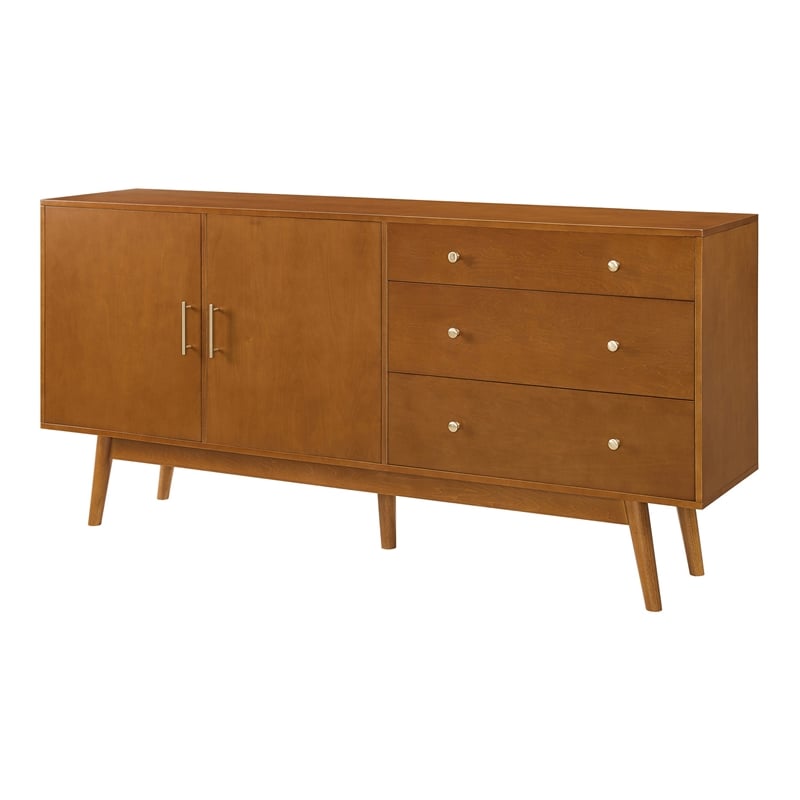 Walker Edison 70" 3-Drawer Mid-Century Engineered Wood Sideboard