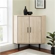 Contemporary Double Door Corner Accent Cabinet in Birch
