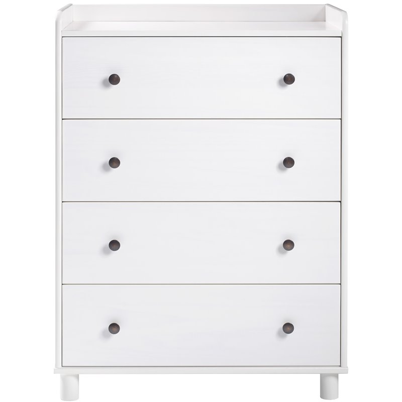 Morgan 4-Drawer Solid Wood Bedroom Chest in White