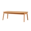 Modern Outdoor Spindle Style Solid Wood Coffee Table - Natural