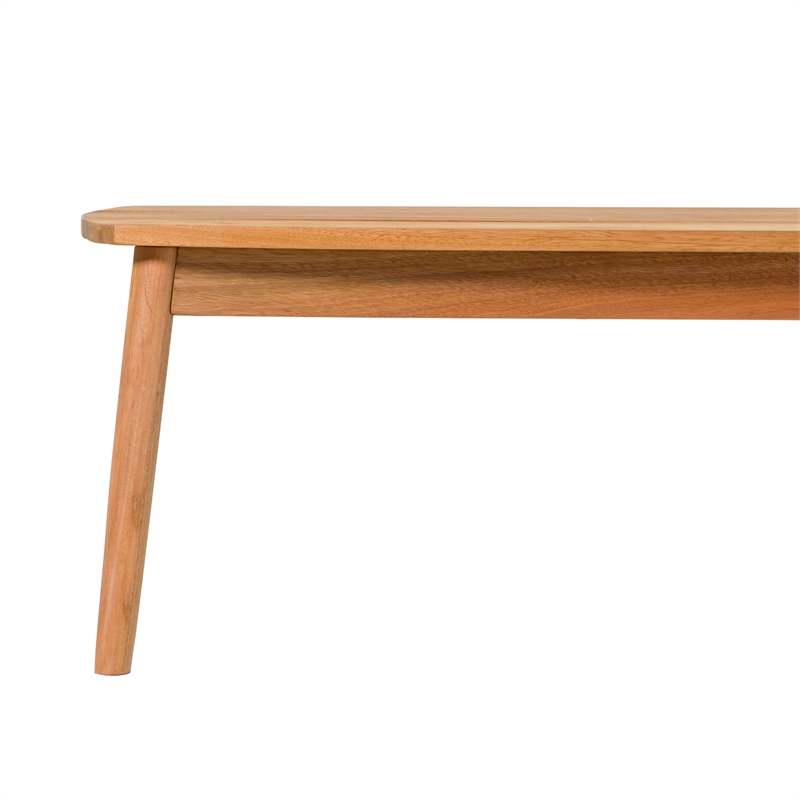 Modern Outdoor Spindle Style Solid Wood Coffee Table - Natural