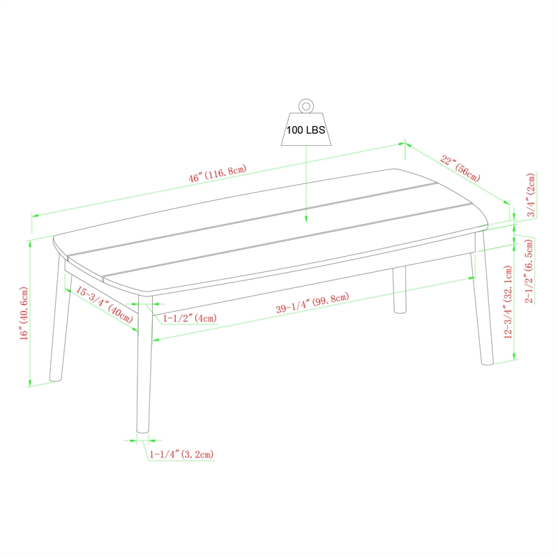 Modern Outdoor Spindle Style Solid Wood Coffee Table - Natural