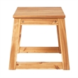 Modern Solid Wood Outdoor Slat-Top Side Table - Natural
